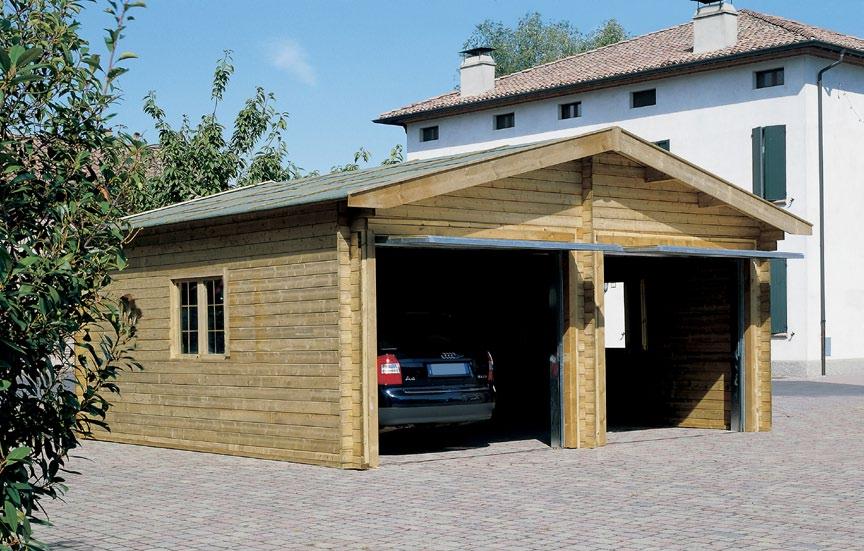 600 235 235 530 GARAGE CLASSICO DOP- PIO cod. 07069 595x530 cm Pareti in perlina d abete naturale ad incastro sp 45 mm.