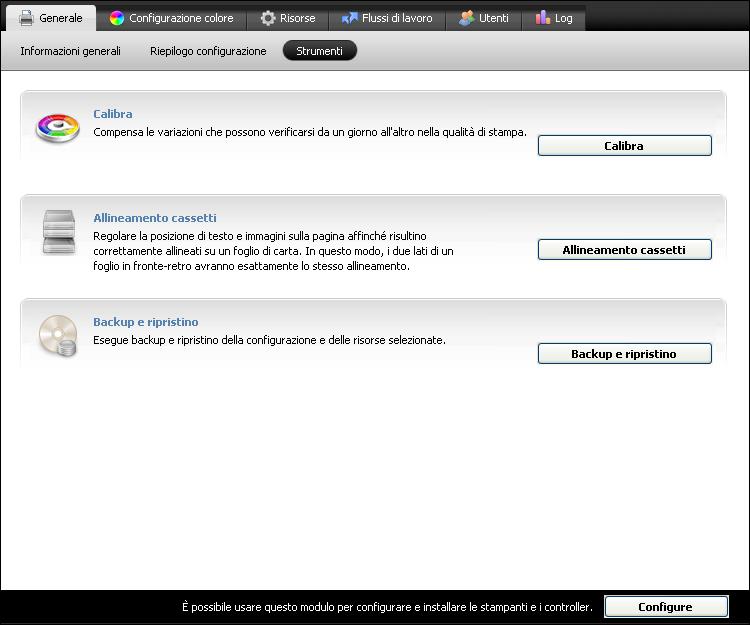 CALIBRAZIONE 46 1 Fare clic per avviare la calibrazione Calibrazione con Command WorkStation La funzione Calibra di Command WorkStation consente di calibrare EX Print Server utilizzando il metodo di