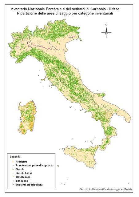 Inventario Forestale Nazionale Italiano 1985 Superficie forestale nazionale 8.675.