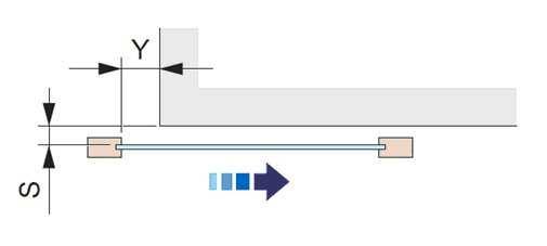 [13] SOLUZIONE 7 Impatto e schiacciamento sul bordo di apertura (pren16005 4.6.2.1-4.6.4 Annex F) Il funzionamento della porta è a bassa energia durante la manovra di apertura.