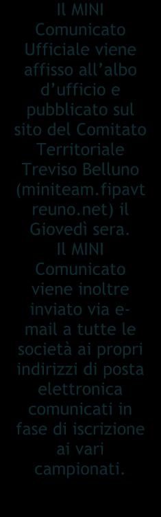 8/11 Il MINI Comunicato Ufficiale viene affisso