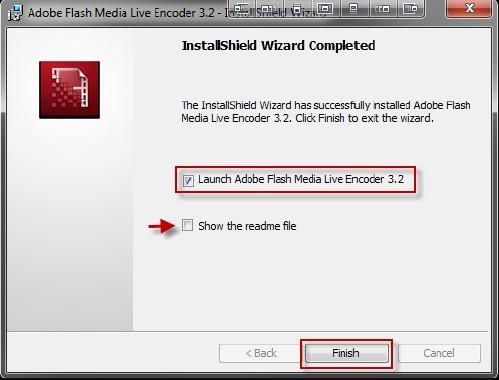 Windows - Passo 7 Quando l installazione è completata, rimuovere la selezione della casella a fianco di Mostra il file readme. Cliccare Finisci. Congratulazioni!