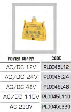 PL004002 NC NO PCW01 PCW10 Tasti con scritte: per semplificazione le