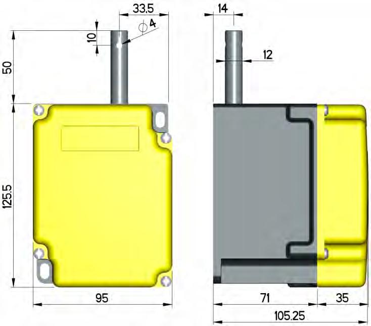 3 4 2 1 Tabella intervento microswitch (riferito alla camma standard A ) Aperto Chiuso 1 4 2 Giri riferiti alle zone di intervento delle camme Rapporto A a B b C c D d 12 0.65 11.35 1.3 10.7 1.95 10.