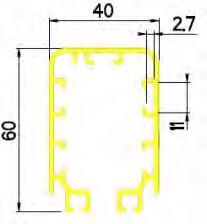 linea TR60 busbar Raggio [metri] 40 amp 1.2 TR60A90 1.5 TR60B90 1.8 TR60C90 2.