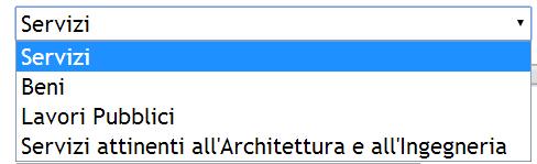 Passo 1 «Denominazione e tipologia di gara» Compilare i campi obbligatori contrassegnati da asterisco; La voce «Tipo di appalto»