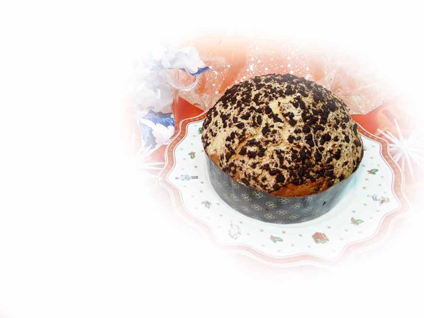 CIOCCOLATO, Incarto neutro Panettone artigianale basso glassato rivestito di cioccolato con all interno uva sultanina e una grande quantità di gocce di cioccolato extra fondente.