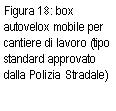 Si ricorda che il Box Autovelox deve essere preceduto (obbligatoriamente in caso di reale utilizzo da parte della Polizia) da un cartello di preavviso controllo elettronico della velocità, come