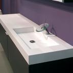 Miniralmarmo Planus fino a 270 cm o a misura del cliente Integrated washbasin in Miniral marble, Planus until 270 cm or