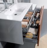 The manual opening of the drawers may be replaced under request in push electric system opening.