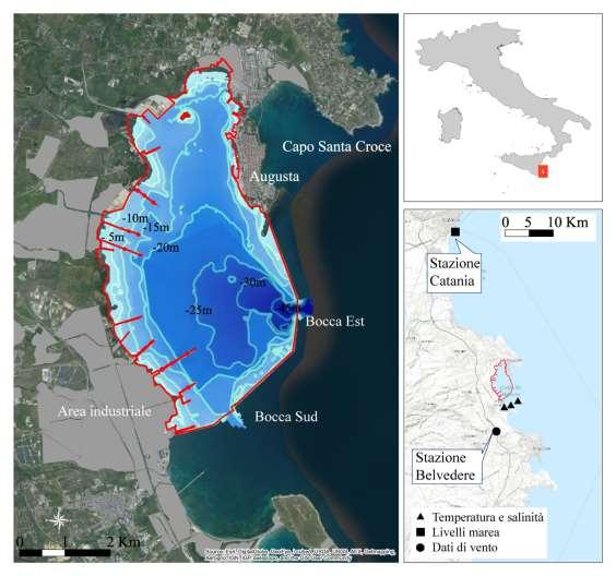 IL CASO STUDIO DI RADA DI AUGUSTA L area ricade all interno del SIN di Priolo Gargallo 24 Km 2 di estensione (7.0 km x 3.