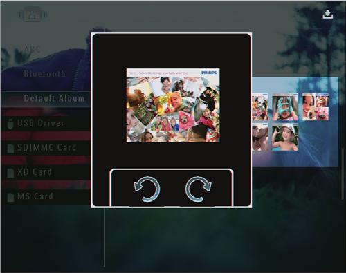 Rotazione di una foto 1 In modalità album, selezionare una foto e toccare.» Viene visualizzato un menu delle opzioni.
