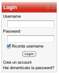 Per accedere alla Piattaforma bisogna autenticarsi inserendo il proprio username e la propria password nel blocco di Login.