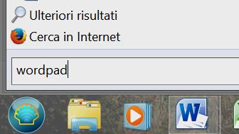 Docente: Pierluigi Semplici CTP IDA L. Tolstoj - Milano OPERAZIONI di B ASE (Permanenti) A. Inserire l icona di Wordpad sulla Barra 1.