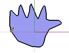 Strumento Mano libera Utilizza lo strumento Mano libera per disegnare linee irregolari a forma di entità curva ed entità polilinea 3D.