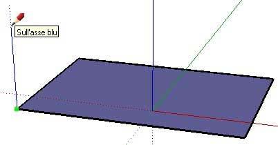 Per creare un modello 3D, estrudilo nella direzione blu (parallelamente agli assi blu).