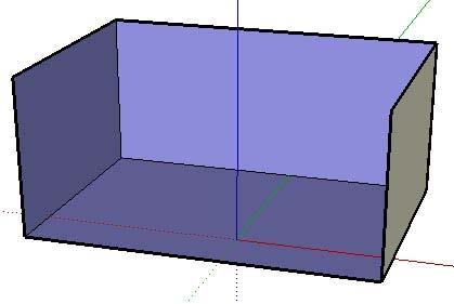 L'immagine seguente mostra la prima linea creata nello spazio 3D.