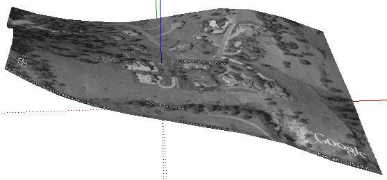 Pulsante "Attiva/disattiva terreno" Utilizza il pulsante "Attiva/disattiva terreno" per visualizzare l'istantanea di Google Earth come immagine 2D o 3D.