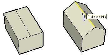 In entrambe le immagini, la parte sinistra del cubo rimane uguale, mentre la parte destra viene spinta e tirata (rimpicciolita ed espansa) indipendentemente.