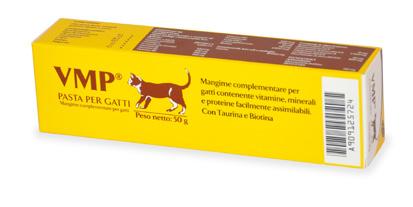 16,80 da 21,00 15,04 da 18,80 VMP Pasta per gatti 50 g M a n g i m e complementare per gatti contenente vitamine,