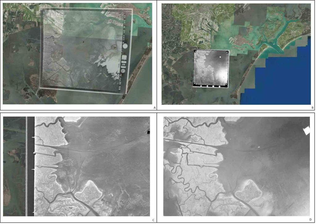 5.2 Rappresentazione delle linee di riva nel tempo I fotogrammi aerei dei voli sull area di studio sono stati selezionati in modo da mettere a confronto i cambiamenti morfologici verificatesi nell