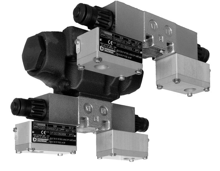 41 515/115 ID D*K* ELETTROVALVOLE ANTIDEFLAGRANTI CONFORMI ALLA DIRETTIVA ATEX 94/9/CE DS3K* ISO 4401-03 (CETOP 03) DL5BK* ISO 4401-05 (CETOP 05) DSP5K* CETOP P05 DSP5RK* ISO 4401-05 (CETOP R05)