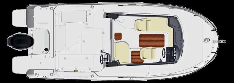 675 Pilothouse 1 2 7 4 5 8 12 13 16 6 11 15 18 17 19 13 14 10 1 3 5 4 9 Caratteristiche del modello 1. Piataforme da bagno di dritta e sinistra optional 2. Vasca del vivo 3. Cancelletto di poppa 4.