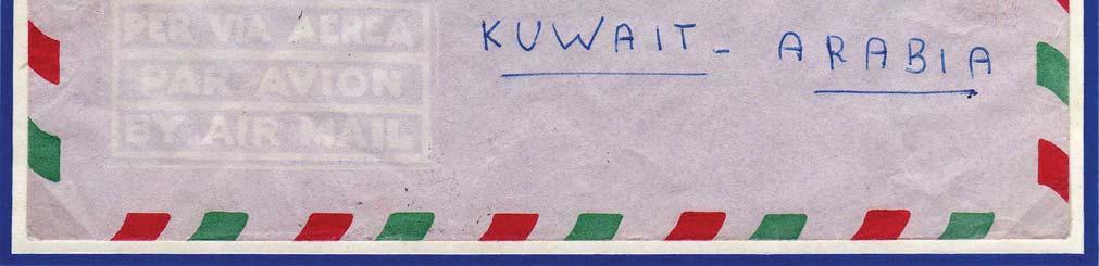 Aerea spedita da Sarzana per il Kuwait in data 20-02-1962