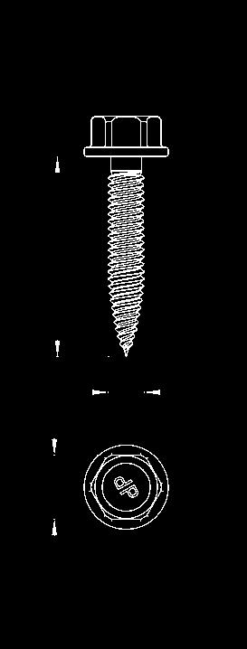 4,8 16 3,85 9,5 4,5 AW 25 1,75-4,0 0206 148 16 Zebra piasta con testa esagonale a norma DIN 7504 N - senza rondella - con rondella