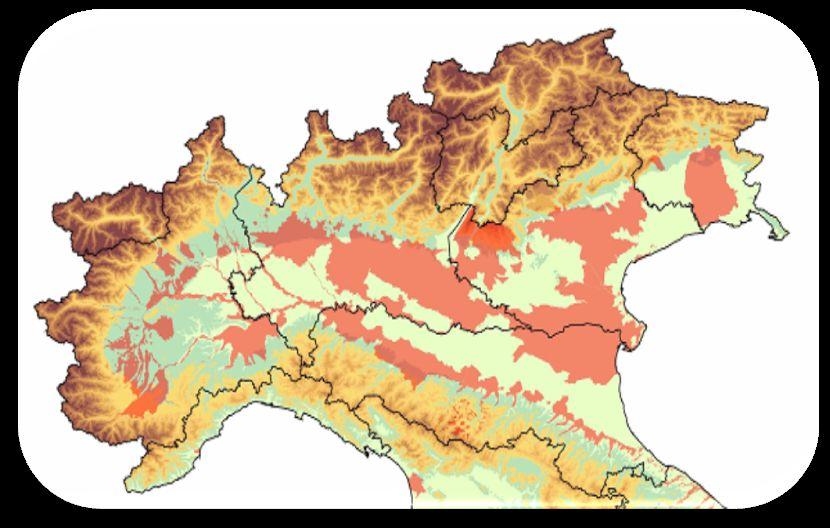 Zone Vulnerabili ai nitrati (ZVN) ZVN Percentuale del territorio di pianura Piemonte 54% Lombardia 56% Emilia-Romagna 57% Veneto 60% Friuli Venezia Giulia 53% da 12.