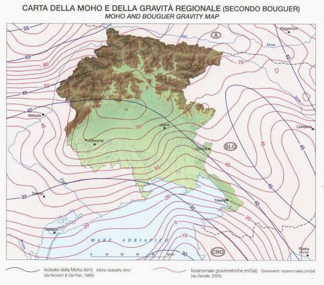 Profondità della Moho Ispessimento crosta continentale come sempre