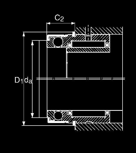 load ratings (N) Limiting Mounting Speed Radiale / Radial Assiale / Axial 1) Olio/Oil D C C 1 dw