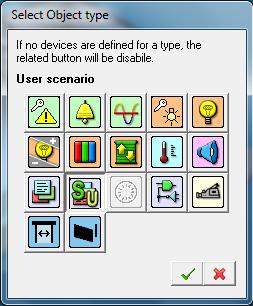 Scenari utente (solo per touch screen a colori) Tramite il touch screen a colori è possibile creare degli scenari utente personalizzabili direttamente dal cliente sul touch screen.