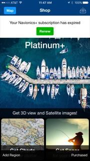 L app Navionics Boating Esempio con Boating Caribbean & South America L utente deve avere un Abbonamento Attivo
