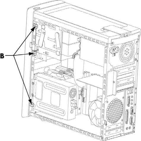 Rimozione del pannello anteriore Questa procedura è necessaria solo per rimuovere o reinstallare un unità