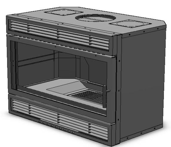 ISTRUZIONI PER L USO Gli inserti New KING 7 New sono dotati di una regolazione dell aria primaria (aria per la combustione) tramite una leva posta nella posizione della figura di seguito.