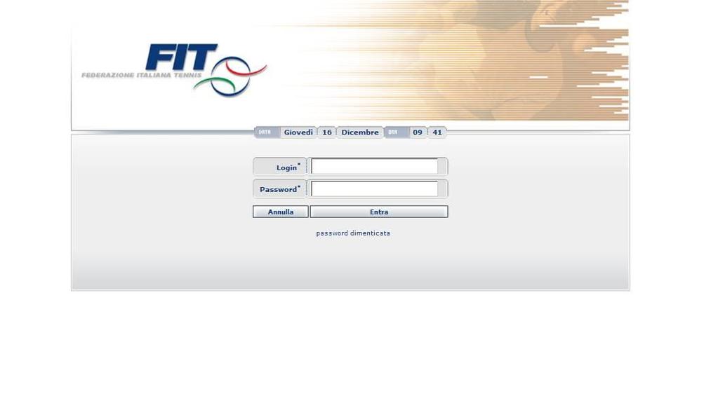 Si raccomanda l utilizzo di Internet Explorer per il corretto funzionamento del CMS raggiungibile all indirizzo: www.federtennis.