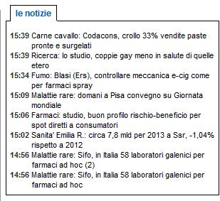 MALATTIE RARE: SIFO, IN ITALIA 58 LABORATORI GALENICI PER FARMACI AD HOC = DA SOCIETA' SCIENTIFICA INIZIATIVE A SUPPORTO LOTTA PATOLOGIE Roma, 27 feb.