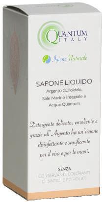 SAPONE LIQUIDO con Argento Colloidale, Sale Marino Integrale e Acqua Quantum Cod. IGN04 ml 250 Detergente delicato ed emolliente.