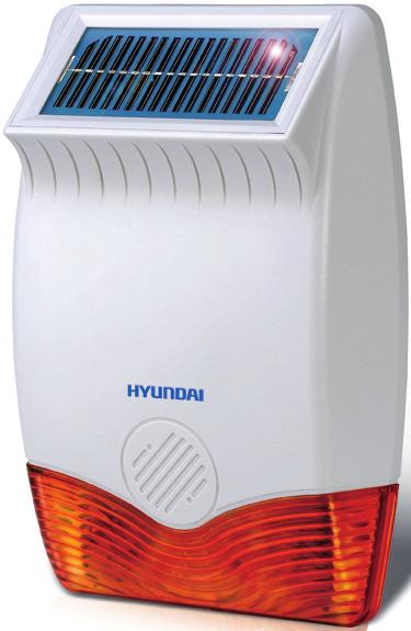 HYU-70 SENA SOLARE VIA RADIO PER ESTERNO SENA SOLARE DA ESTERNI Sirena con ricarica solare compatibile con la serie Hyundai Smart Home.