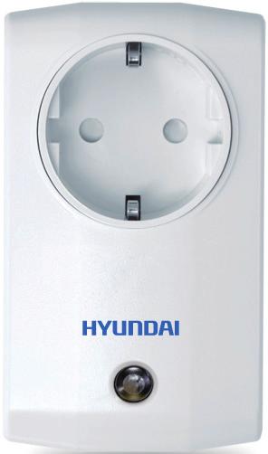 HYU-77 PRESA DI CORRENTE INTELLIGENTE CON REGOLATORE DI INTENSITÁ PRESA DI CORRENTE INTELLIGENTE Presa via radio compatibile con tutta la gamma Hyundai Smart Home.