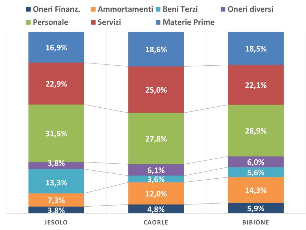 4. ANALISI DEL CAMPIONE: REDDITIVITA E STRUTTURA FINANZIARIA Conto Economico per Ambito JESOLO CAORLE BIBIONE 2015 2015 2015 n soc 60 32 19 Fatturato 735.247 480.316 516.