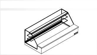 VETRINE FREDDE STRUTTURA SUPERIORE L 1000 VETRI DIRITTI ALTI VENTILATO STATICO 01620001 01470001 G. C.