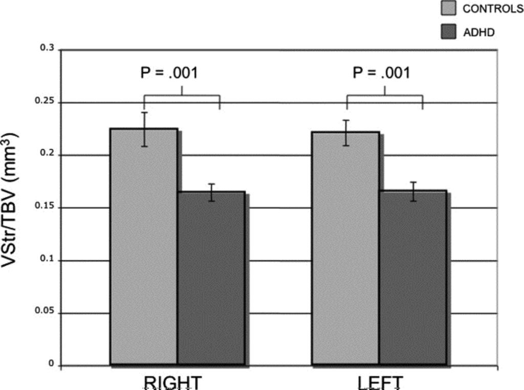 Dimensioni dello striato ventrale (Carmona et al., Biol. Psych.