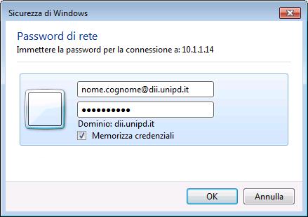 PROCEDURA PER PC WINDOWS NON IN DOMINIO DII Premere la combinazione di tasti Windows + R per aprire la finestra di dialogo Esegui Scrivere il comando: Per sedi M e V: \\papercutv.dii.unipd.