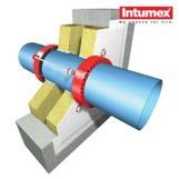 Tubi termoplastici (con/senza isolazione): Manicotti taglaifuoco Intumex RS10 Guarnizione tagliafuoco Intumex