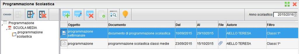 già ne ha uno; infatti l'operazione di importazione o esportazione non sovrascrive il programma corrente ma aggiunge solamente nuovi capitoli e argomenti alla materia selezionata.