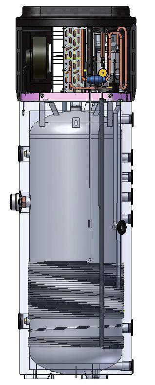 Il principio di funzionamento è il seguente: - il fluido refrigerante aspirato dal compressore scorre all interno dell evaporatore e nell evaporare assorbe il calore ecologico fornito dall aria.