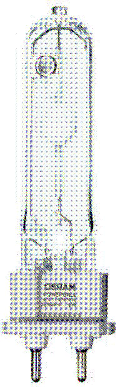Lampada ad alogenuri metallici E costituita da un bulbo di vetro che contiene vapori di mercurio e alogenuri