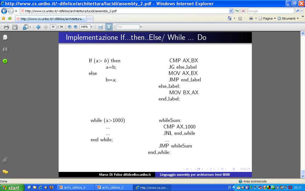 COSTRUTTO IF e CICLO WHILE